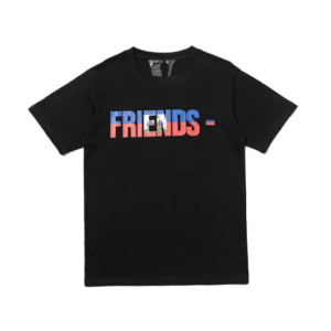 Vlone HAITI FRIENDS Tee Black Front