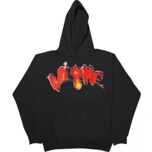 Vlone Halloween Flaming Pumpkin Hoodie back